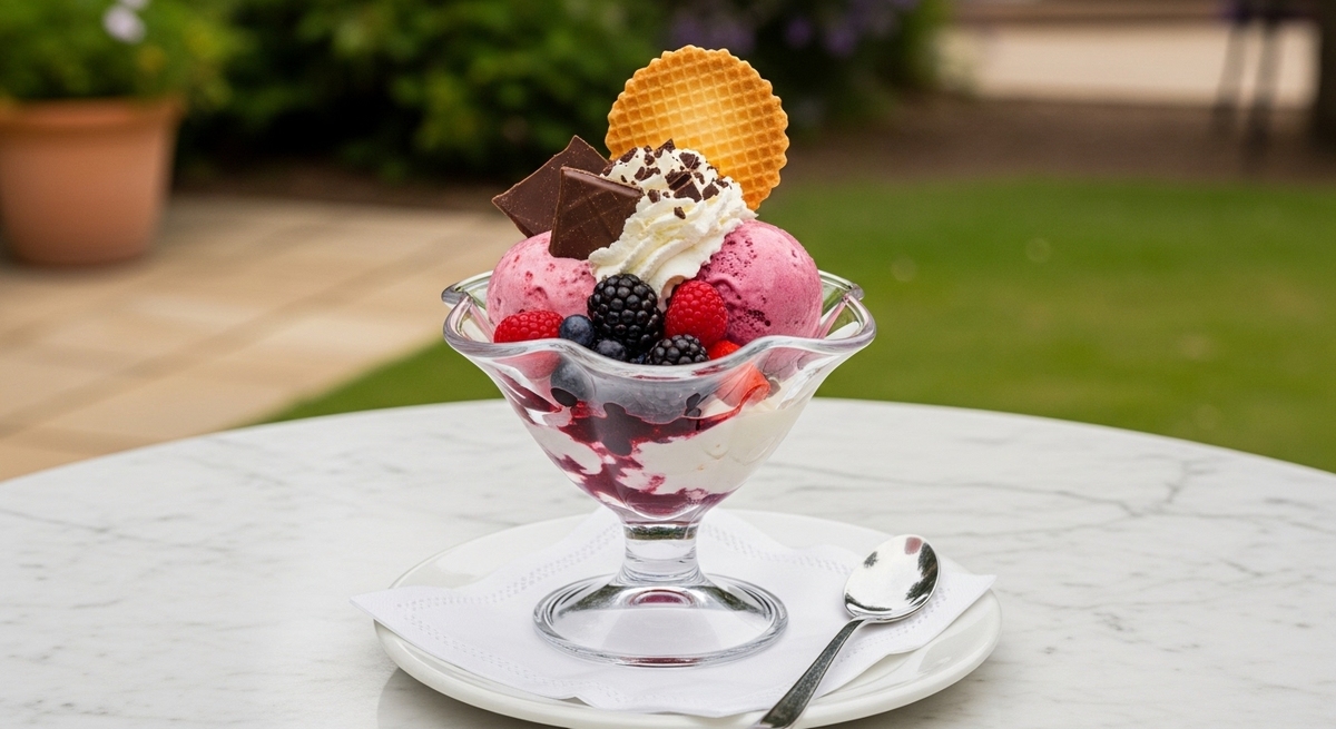  Gourmet ice cream sundae with waffle cookie from best restaurants in nashville downtown dessert menus