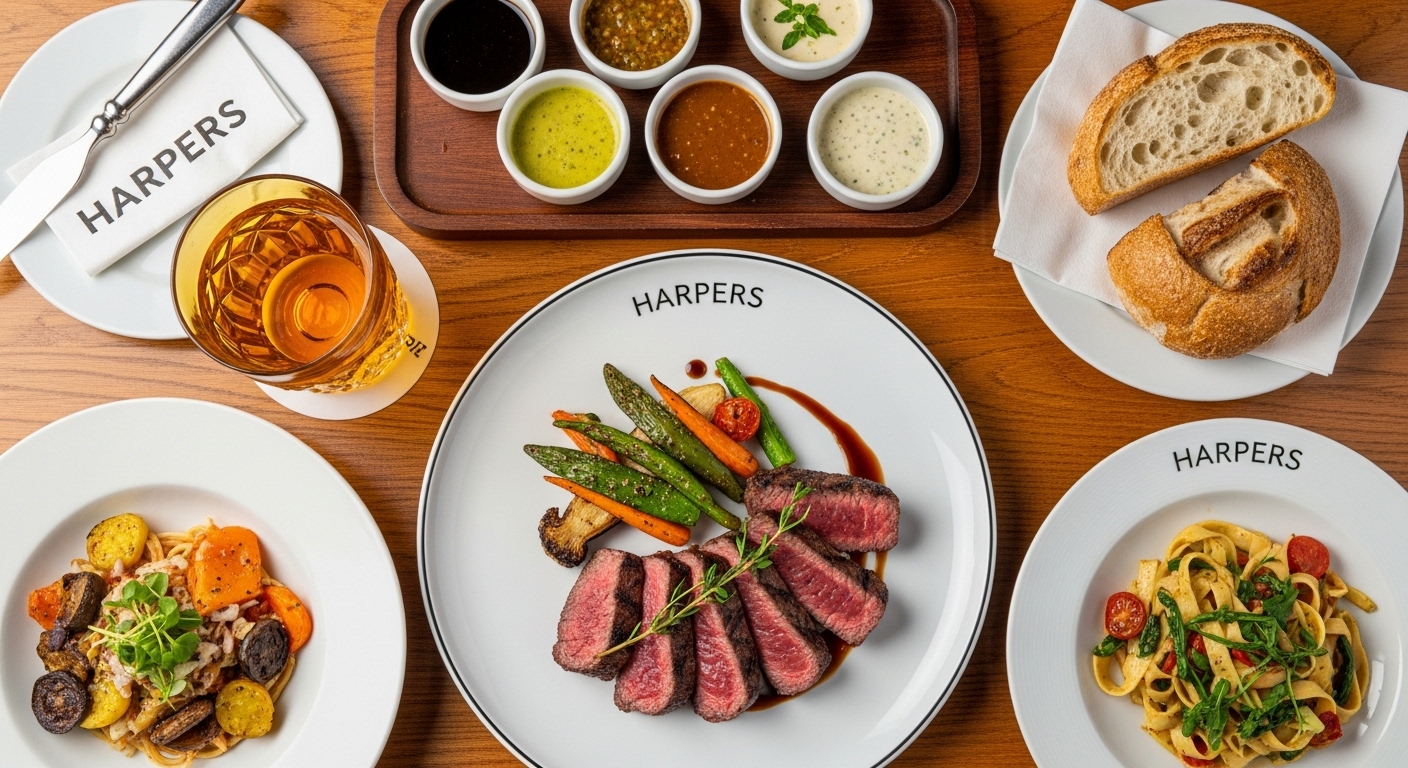 Premium handcrafted steak dinner spread showcasing best restaurants in vibrant Nashville downtown upscale dining selection.