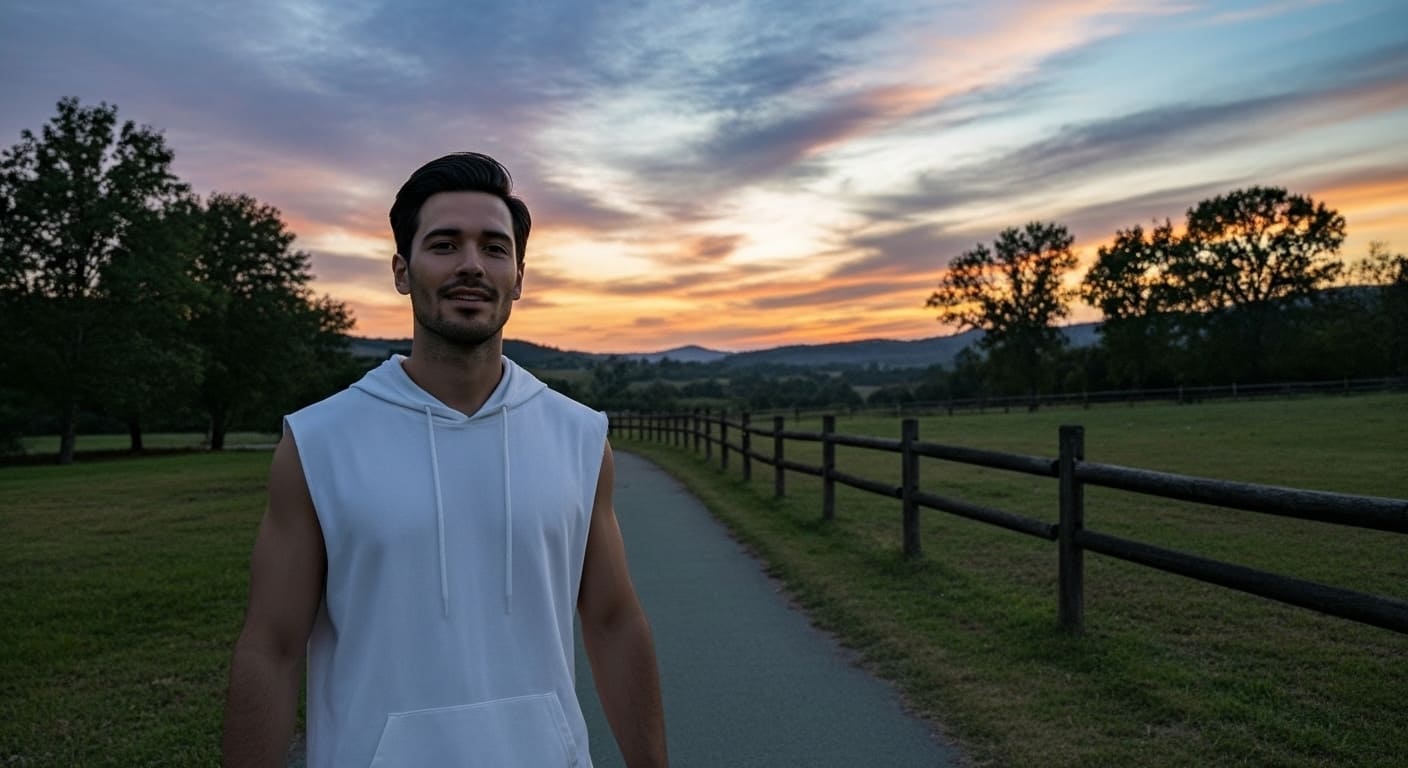 Avery walks the trail at Richland Creek Greenway which is a scenic running trail in Nashville area