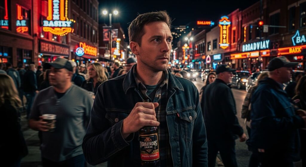Tourist asks can you drink in public in Nashville while holding bottle on Broadway honky tonk highway legally