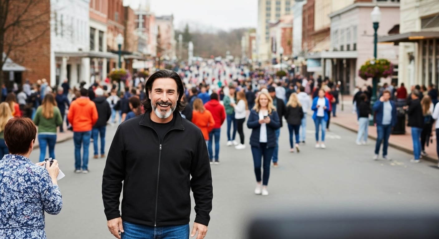 Ethan exploring Hendersonville a big city near Nashville with big crowds modern atmosphere and thriving tourist culture