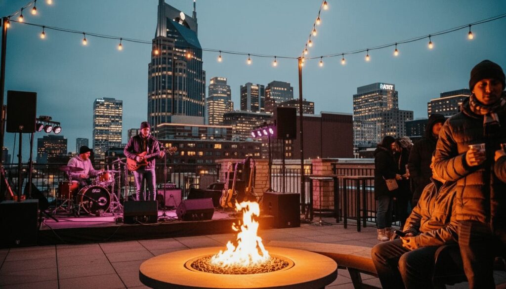 Best Things to do in Nashville in January with southern music and bonfire for peaceful winter experience