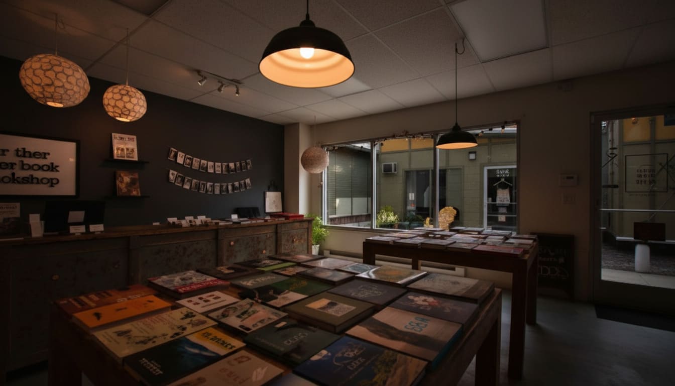 The Bookshop Nashville displays some best independent bookstore treasures Nashville offers, arranged on tables under warm lighting