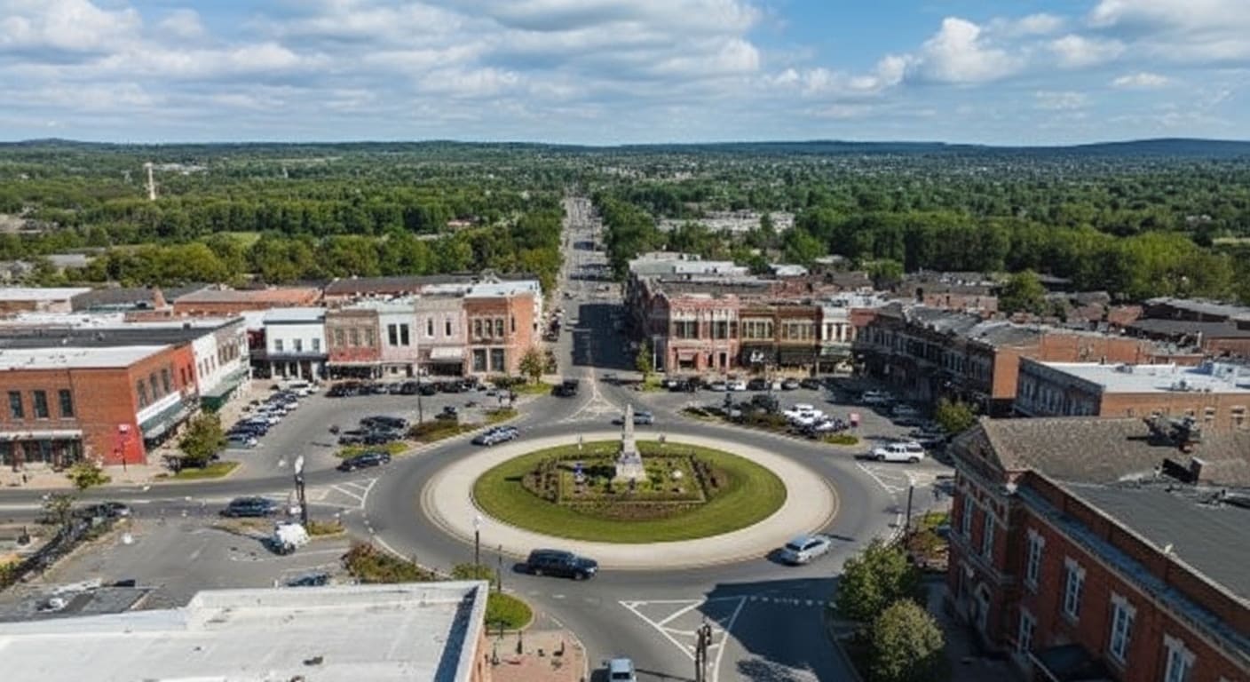 Lebanon busy highways with shopping centers offering Nashville neighborhoods with short commute to downtown