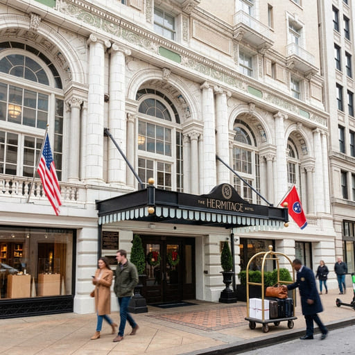 Hermitage Hotel entrance a favorite subject in books about Nashville's past