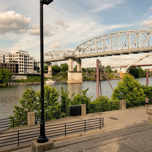 John Seigenthaler Pedestrian Bridge over the Cumberland River a fixture of Nashville in the 1800s river trade